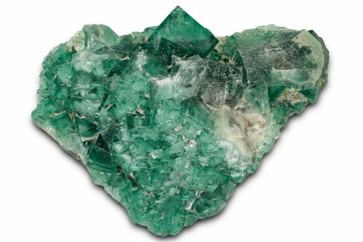 Green Fluorescent Cubic Fluorite Crystals - Madagascar #358900